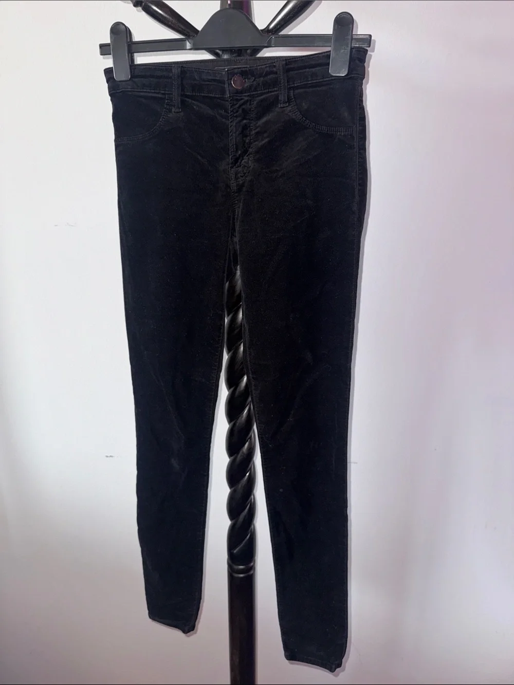 J Brand Black Velvet- Like Pants 7.1M